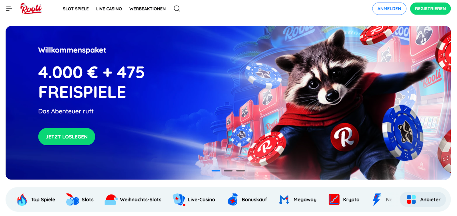 Online Casino Cashback und Megaways-Spiele