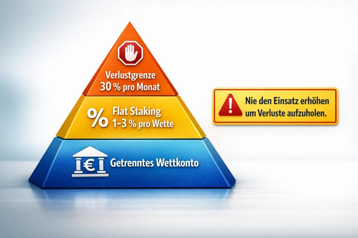 Staking-Plan und Bankroll-Management für Sportwetten ohne LUGAS